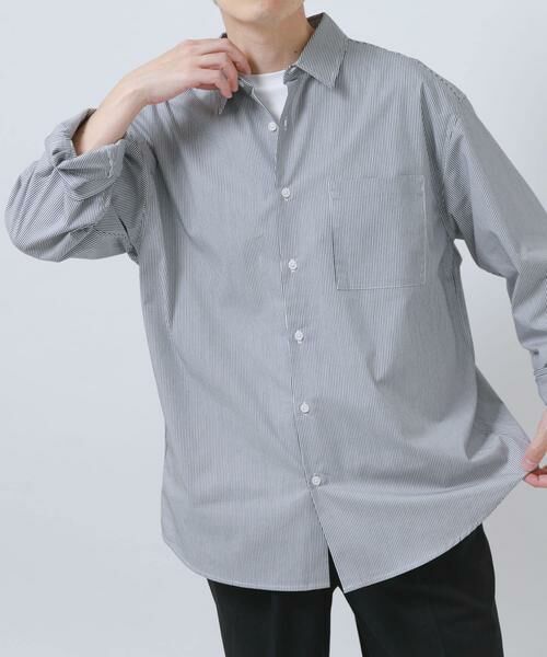 URBAN RESEARCH ITEMS / アーバンリサーチ アイテムズ シャツ・ブラウス | 『イージーケア/UVカット』高機能ストライプレギュラーカラーシャツ | 詳細9