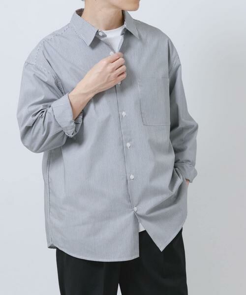 URBAN RESEARCH ITEMS / アーバンリサーチ アイテムズ シャツ・ブラウス | 『イージーケア/UVカット』高機能ストライプレギュラーカラーシャツ | 詳細10