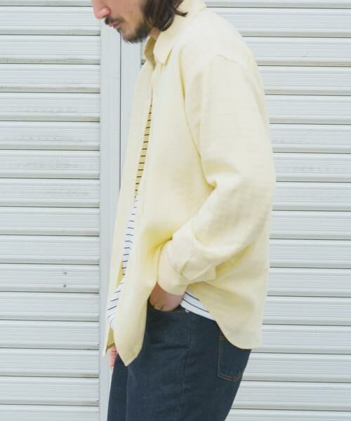 URBAN RESEARCH ITEMS / アーバンリサーチ アイテムズ シャツ・ブラウス | リネンブレンドレギュラーカラーシャツ | 詳細2