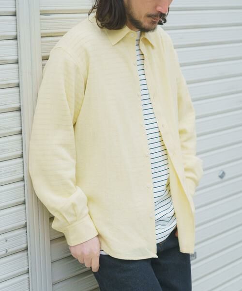 URBAN RESEARCH ITEMS / アーバンリサーチ アイテムズ シャツ・ブラウス | リネンブレンドレギュラーカラーシャツ(イエロー系その他)