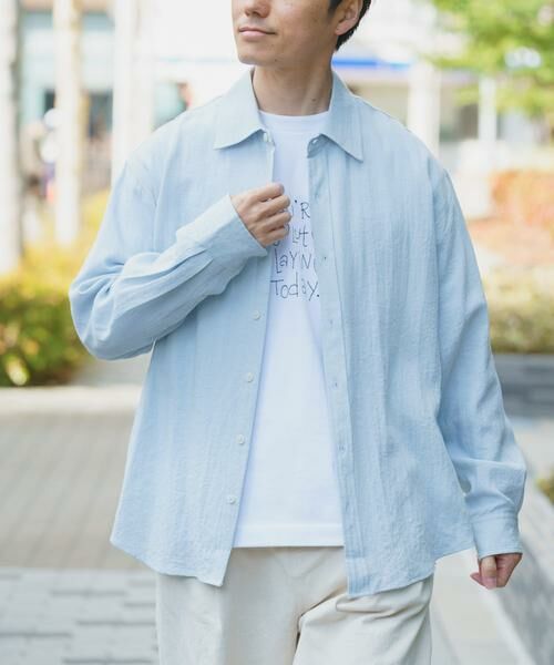 URBAN RESEARCH ITEMS / アーバンリサーチ アイテムズ シャツ・ブラウス | リネンブレンドレギュラーカラーシャツ | 詳細15