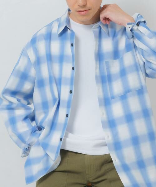 URBAN RESEARCH ITEMS / アーバンリサーチ アイテムズ シャツ・ブラウス | オンブレチェックレギュラーカラーライトシャツ | 詳細1