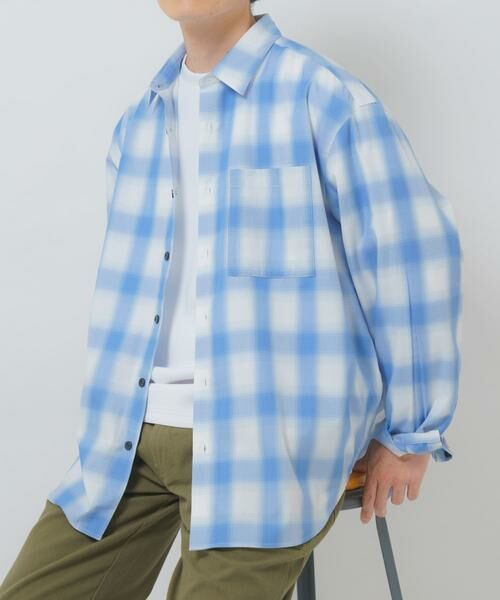 URBAN RESEARCH ITEMS / アーバンリサーチ アイテムズ シャツ・ブラウス | オンブレチェックレギュラーカラーライトシャツ | 詳細2