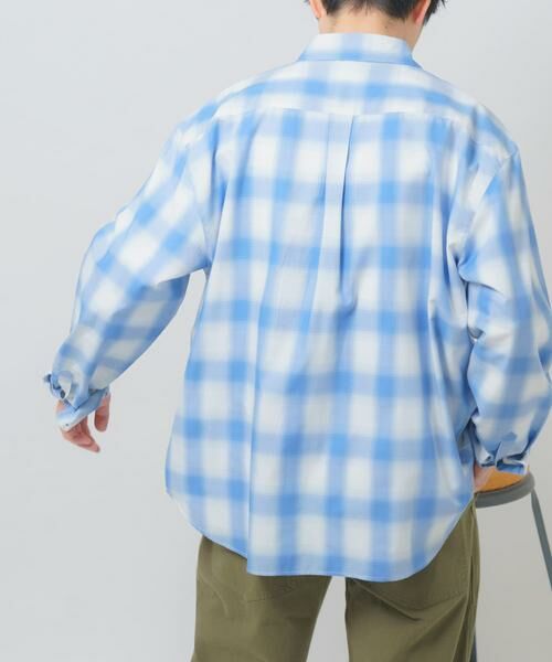 URBAN RESEARCH ITEMS / アーバンリサーチ アイテムズ シャツ・ブラウス | オンブレチェックレギュラーカラーライトシャツ | 詳細4