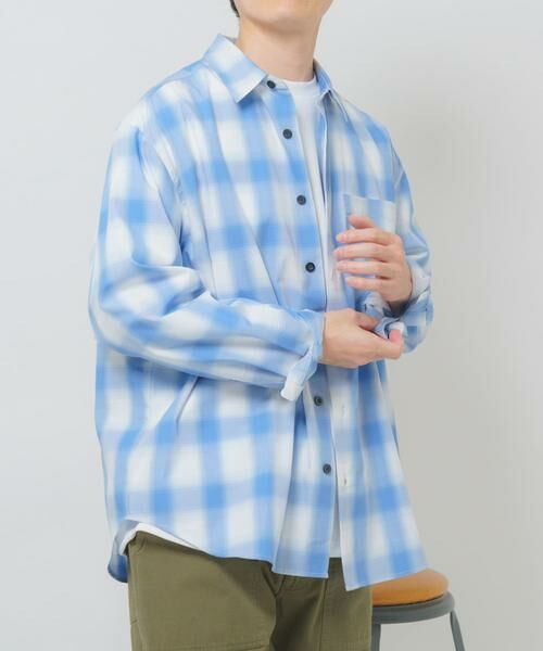 URBAN RESEARCH ITEMS / アーバンリサーチ アイテムズ シャツ・ブラウス | オンブレチェックレギュラーカラーライトシャツ | 詳細6