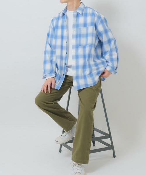 URBAN RESEARCH ITEMS / アーバンリサーチ アイテムズ シャツ・ブラウス | オンブレチェックレギュラーカラーライトシャツ | 詳細7