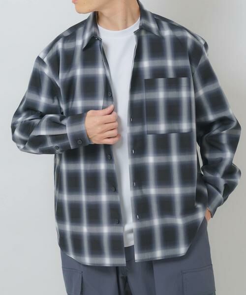 URBAN RESEARCH ITEMS / アーバンリサーチ アイテムズ シャツ・ブラウス | オンブレチェックレギュラーカラーライトシャツ | 詳細15