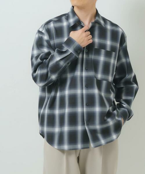 URBAN RESEARCH ITEMS / アーバンリサーチ アイテムズ シャツ・ブラウス | オンブレチェックレギュラーカラーライトシャツ | 詳細20