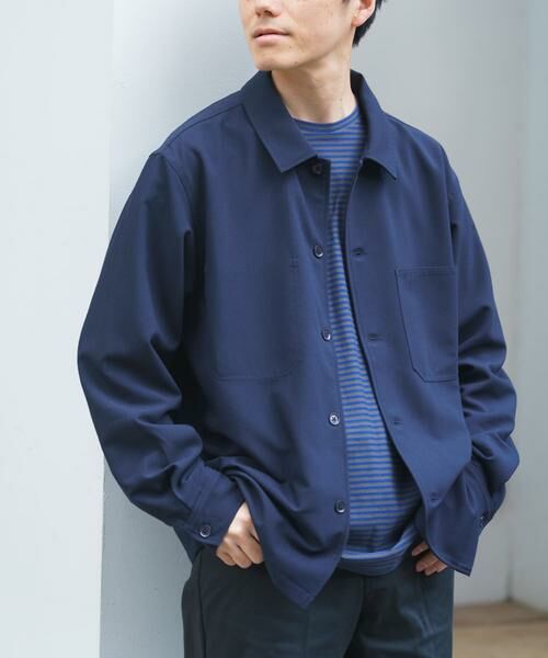 URBAN RESEARCH ITEMS / アーバンリサーチ アイテムズ その他アウター | 『撥水/防汚/接触冷感』多機能ダブルポケットシャツジャケット（ネイビー）