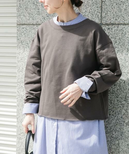 URBAN RESEARCH ITEMS / アーバンリサーチ アイテムズ スウェット | ボートネックスウェット（チャコールグレー）