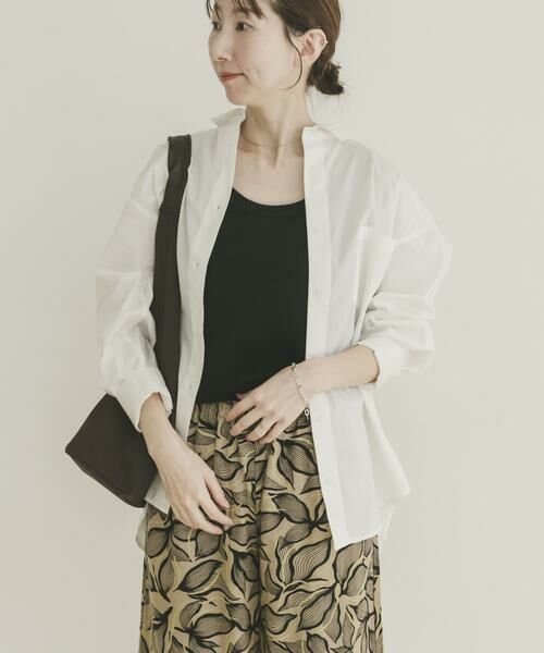 URBAN RESEARCH ITEMS / アーバンリサーチ アイテムズ シャツ・ブラウス | レギュラーカラー刺シュウシャツ（ホワイト）