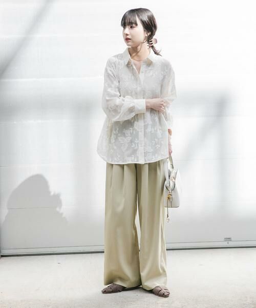 URBAN RESEARCH ITEMS / アーバンリサーチ アイテムズ シャツ・ブラウス | レースメッシュシャツ | 詳細6