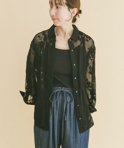 URBAN RESEARCH ITEMS / アーバンリサーチ アイテムズ シャツ・ブラウス | レースメッシュシャツ | 詳細10