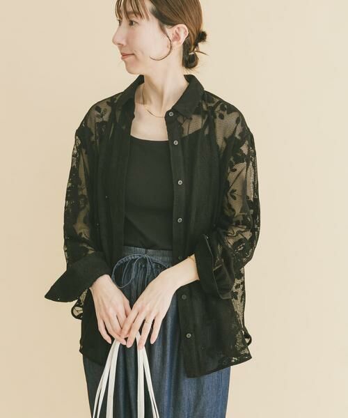 URBAN RESEARCH ITEMS / アーバンリサーチ アイテムズ シャツ・ブラウス | レースメッシュシャツ | 詳細11