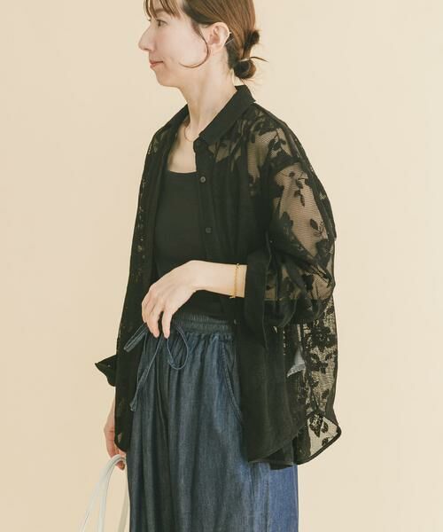URBAN RESEARCH ITEMS / アーバンリサーチ アイテムズ シャツ・ブラウス | レースメッシュシャツ | 詳細12