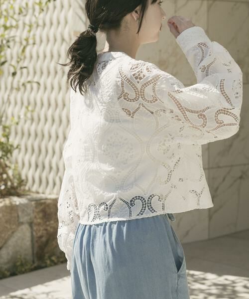 URBAN RESEARCH ITEMS / アーバンリサーチ アイテムズ シャツ・ブラウス | レースクロップドシャツ | 詳細3
