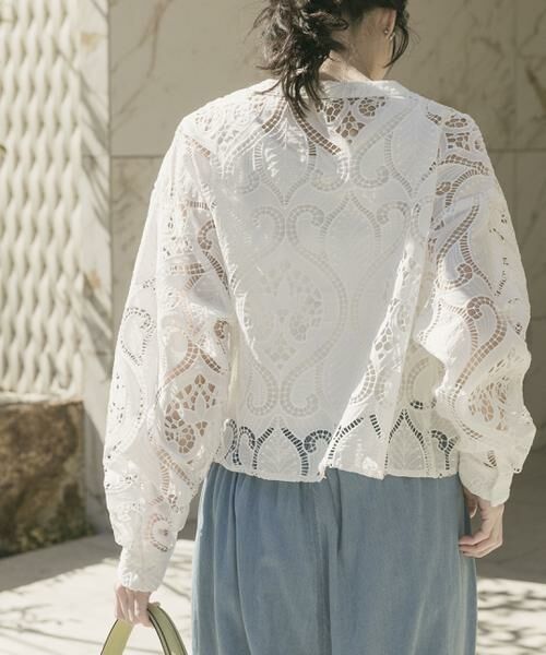 URBAN RESEARCH ITEMS / アーバンリサーチ アイテムズ シャツ・ブラウス | レースクロップドシャツ | 詳細4