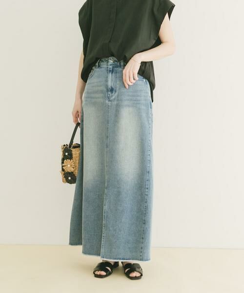 URBAN RESEARCH ITEMS / アーバンリサーチ アイテムズ スカート | デニムロングスカート（ブルー）