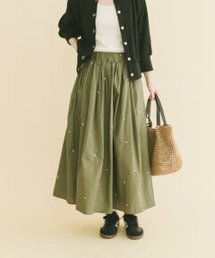 URBAN RESEARCH ITEMS / アーバンリサーチ アイテムズ スカート | エンブロイダリーギャザースカート