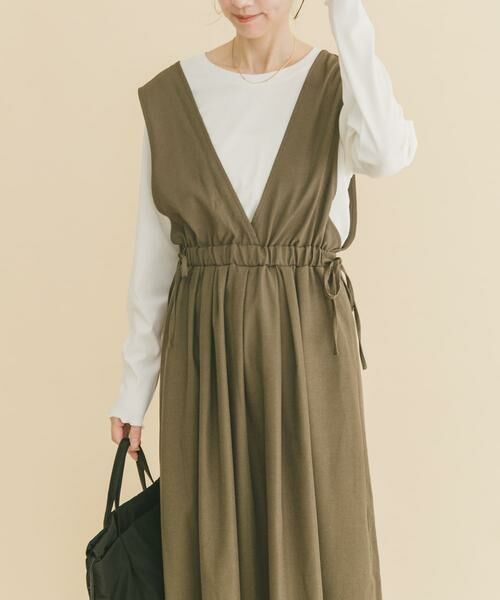 URBAN RESEARCH ITEMS / アーバンリサーチ アイテムズ ワンピース | ギャザージャンパースカート(ロングスリーブインナーセット) | 詳細1