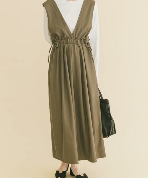 URBAN RESEARCH ITEMS / アーバンリサーチ アイテムズ ワンピース | ギャザージャンパースカート(ロングスリーブインナーセット) | 詳細3