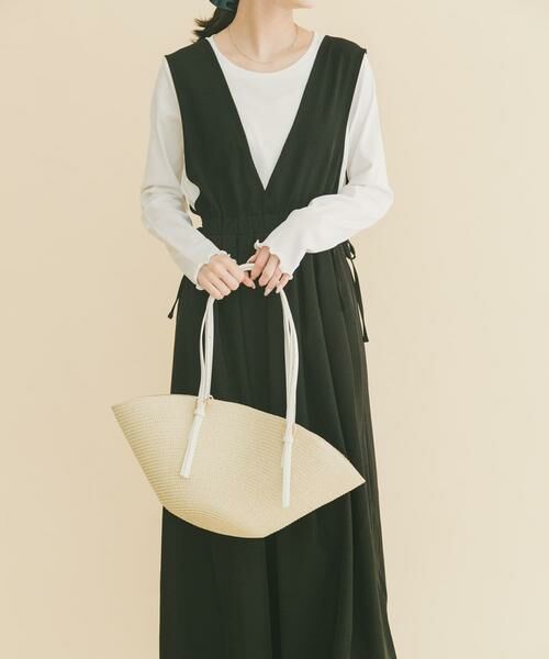 URBAN RESEARCH ITEMS / アーバンリサーチ アイテムズ ワンピース | ギャザージャンパースカート(ロングスリーブインナーセット) | 詳細14