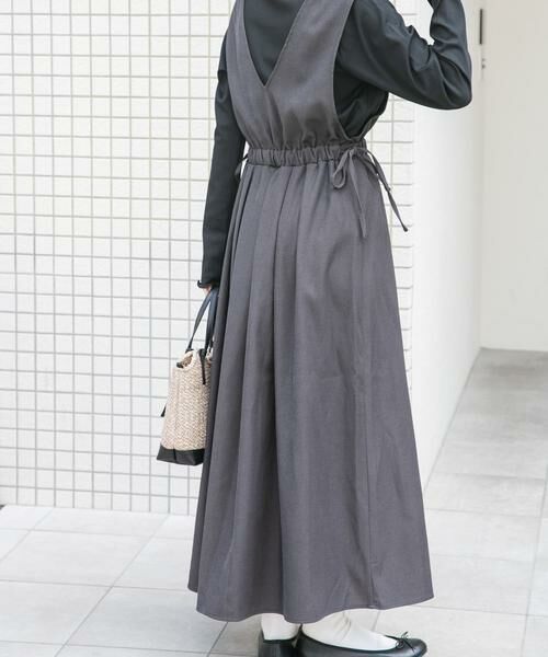 URBAN RESEARCH ITEMS / アーバンリサーチ アイテムズ ワンピース | ギャザージャンパースカート(ロングスリーブインナーセット) | 詳細20