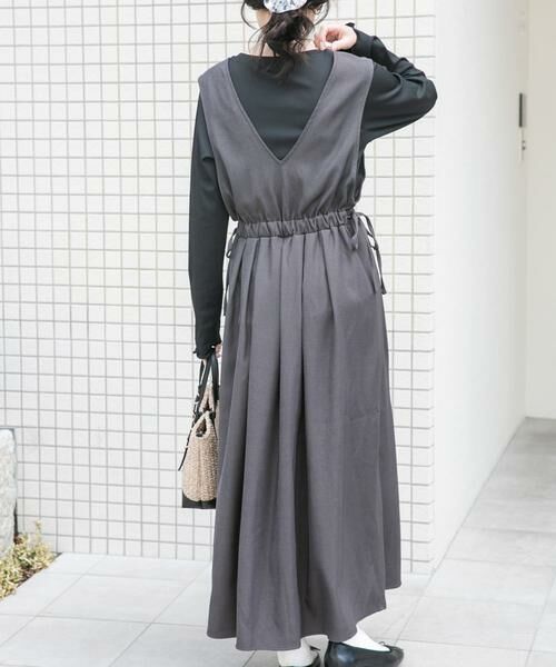 URBAN RESEARCH ITEMS / アーバンリサーチ アイテムズ ワンピース | ギャザージャンパースカート(ロングスリーブインナーセット) | 詳細23