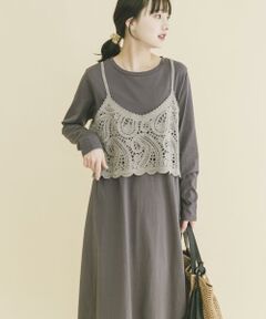 URBAN RESEARCH ITEMS / アーバンリサーチ アイテムズ ワンピース | カギバリキャミ×カットワンピース