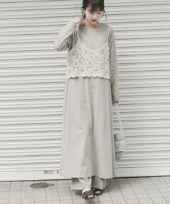 URBAN RESEARCH ITEMS / アーバンリサーチ アイテムズ ワンピース | カギバリキャミ×カットワンピース