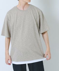 URBAN RESEARCH ITEMS / アーバンリサーチ アイテムズ Tシャツ | 『吸水速乾/UVカット』接触冷感 フェイクレイヤー半袖トップス