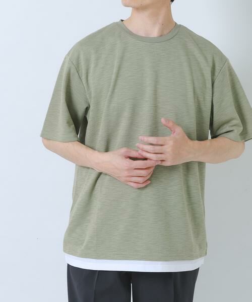 URBAN RESEARCH ITEMS / アーバンリサーチ アイテムズ Tシャツ | 『吸水速乾/UVカット』接触冷感 フェイクレイヤー半袖トップス | 詳細4