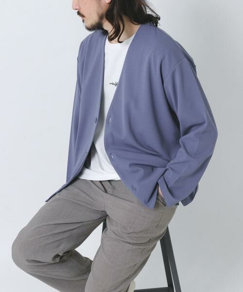 URBAN RESEARCH ITEMS / アーバンリサーチ アイテムズ カーディガン・ボレロ | UVカット梨地カーディガン+刺繍Tシャツセット(楽着シリーズ) | 詳細11