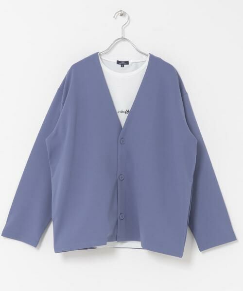 URBAN RESEARCH ITEMS / アーバンリサーチ アイテムズ カーディガン・ボレロ | UVカット梨地カーディガン+刺繍Tシャツセット(楽着シリーズ) | 詳細12
