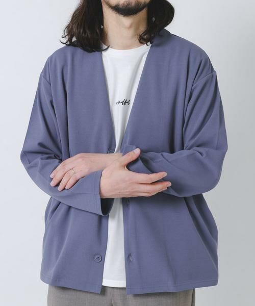 URBAN RESEARCH ITEMS / アーバンリサーチ アイテムズ カーディガン・ボレロ | UVカット梨地カーディガン+刺繍Tシャツセット(楽着シリーズ) | 詳細7