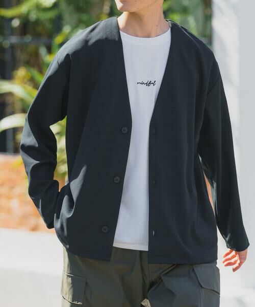 URBAN RESEARCH ITEMS / アーバンリサーチ アイテムズ カーディガン・ボレロ | UVカット梨地カーディガン+刺繍Tシャツセット(楽着シリーズ) | 詳細21