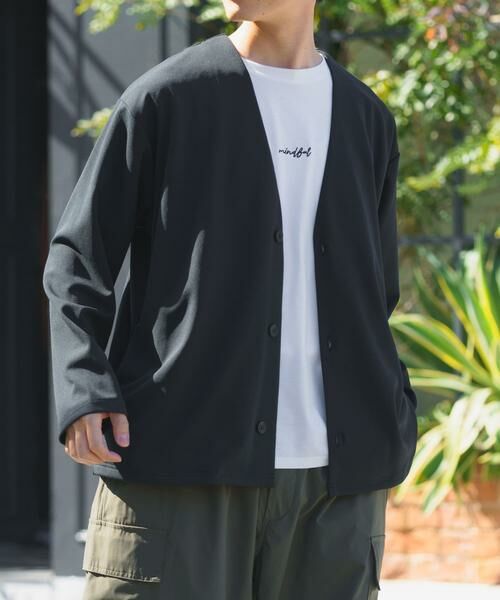 URBAN RESEARCH ITEMS / アーバンリサーチ アイテムズ カーディガン・ボレロ | UVカット梨地カーディガン+刺繍Tシャツセット(楽着シリーズ) | 詳細23