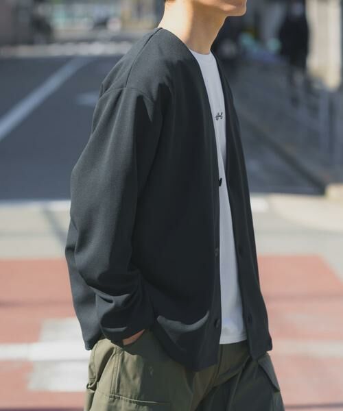 URBAN RESEARCH ITEMS / アーバンリサーチ アイテムズ カーディガン・ボレロ | UVカット梨地カーディガン+刺繍Tシャツセット(楽着シリーズ) | 詳細24