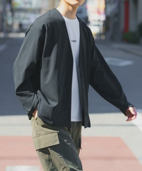 URBAN RESEARCH ITEMS / アーバンリサーチ アイテムズ カーディガン・ボレロ | UVカット梨地カーディガン+刺繍Tシャツセット(楽着シリーズ) | 詳細25