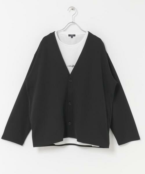 URBAN RESEARCH ITEMS / アーバンリサーチ アイテムズ カーディガン・ボレロ | UVカット梨地カーディガン+刺繍Tシャツセット(楽着シリーズ) | 詳細28