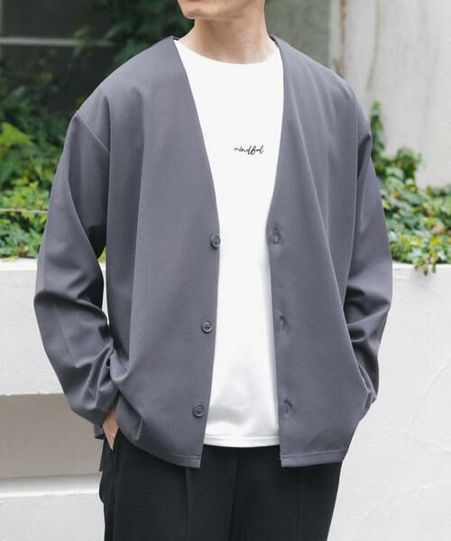 URBAN RESEARCH ITEMS / アーバンリサーチ アイテムズ カーディガン・ボレロ | UVカット梨地カーディガン+刺繍Tシャツセット(楽着シリーズ) | 詳細30
