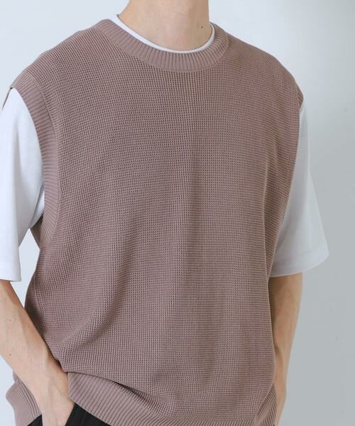 URBAN RESEARCH ITEMS / アーバンリサーチ アイテムズ ニット・セーター | 『接触冷感/抗菌』高機能ニットベスト+5分袖Tシャツset(楽着シリーズ) | 詳細2