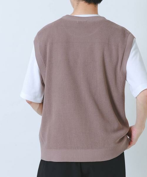 URBAN RESEARCH ITEMS / アーバンリサーチ アイテムズ ニット・セーター | 『接触冷感/抗菌』高機能ニットベスト+5分袖Tシャツset(楽着シリーズ) | 詳細3
