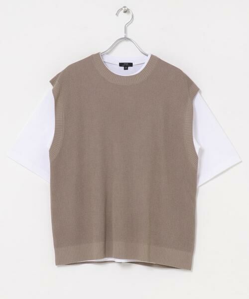 URBAN RESEARCH ITEMS / アーバンリサーチ アイテムズ ニット・セーター | 『接触冷感/抗菌』高機能ニットベスト+5分袖Tシャツset(楽着シリーズ) | 詳細6