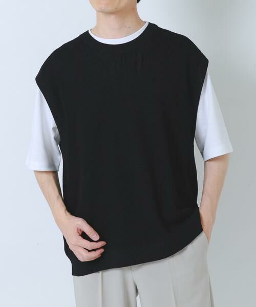 URBAN RESEARCH ITEMS / アーバンリサーチ アイテムズ ニット・セーター | 『接触冷感/抗菌』高機能ニットベスト+5分袖Tシャツset(楽着シリーズ) | 詳細11