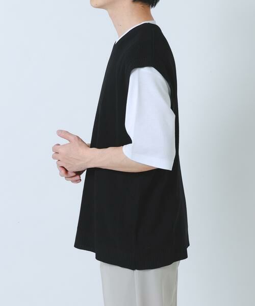 URBAN RESEARCH ITEMS / アーバンリサーチ アイテムズ ニット・セーター | 『接触冷感/抗菌』高機能ニットベスト+5分袖Tシャツset(楽着シリーズ) | 詳細12