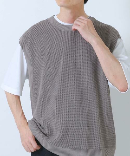 URBAN RESEARCH ITEMS / アーバンリサーチ アイテムズ ニット・セーター | 『接触冷感/抗菌』高機能ニットベスト+5分袖Tシャツset(楽着シリーズ) | 詳細16