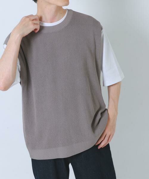 URBAN RESEARCH ITEMS / アーバンリサーチ アイテムズ ニット・セーター | 『接触冷感/抗菌』高機能ニットベスト+5分袖Tシャツset(楽着シリーズ) | 詳細19