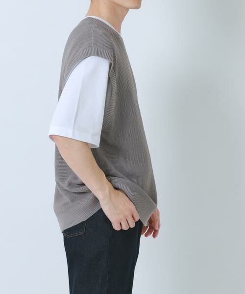 URBAN RESEARCH ITEMS / アーバンリサーチ アイテムズ ニット・セーター | 『接触冷感/抗菌』高機能ニットベスト+5分袖Tシャツset(楽着シリーズ) | 詳細20