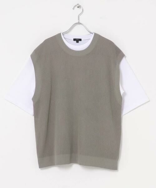 URBAN RESEARCH ITEMS / アーバンリサーチ アイテムズ ニット・セーター | 『接触冷感/抗菌』高機能ニットベスト+5分袖Tシャツset(楽着シリーズ) | 詳細22